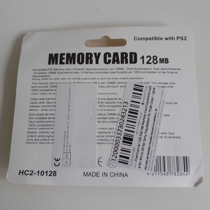 Cartão de Memória Novo 128Mb p/ Sony PlayStation 2