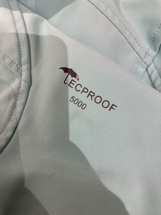 Kurtka hi tec miętowa fioletowy z kapturem L przeciwdeszczowa lecproof