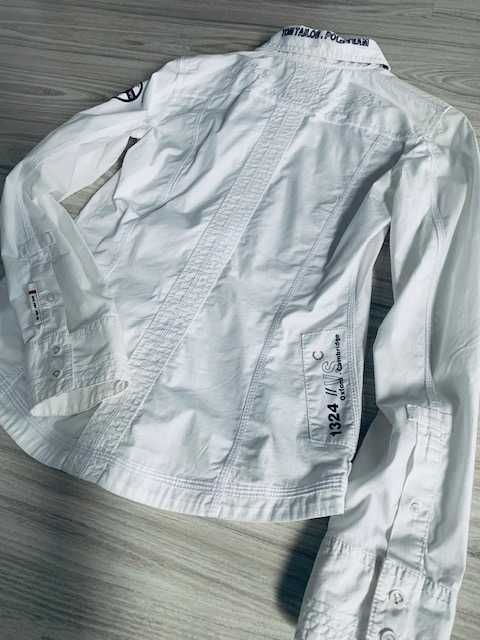 Koszula Tom Tailor Polo Team 34 biała bluzka z kołnierzykiem