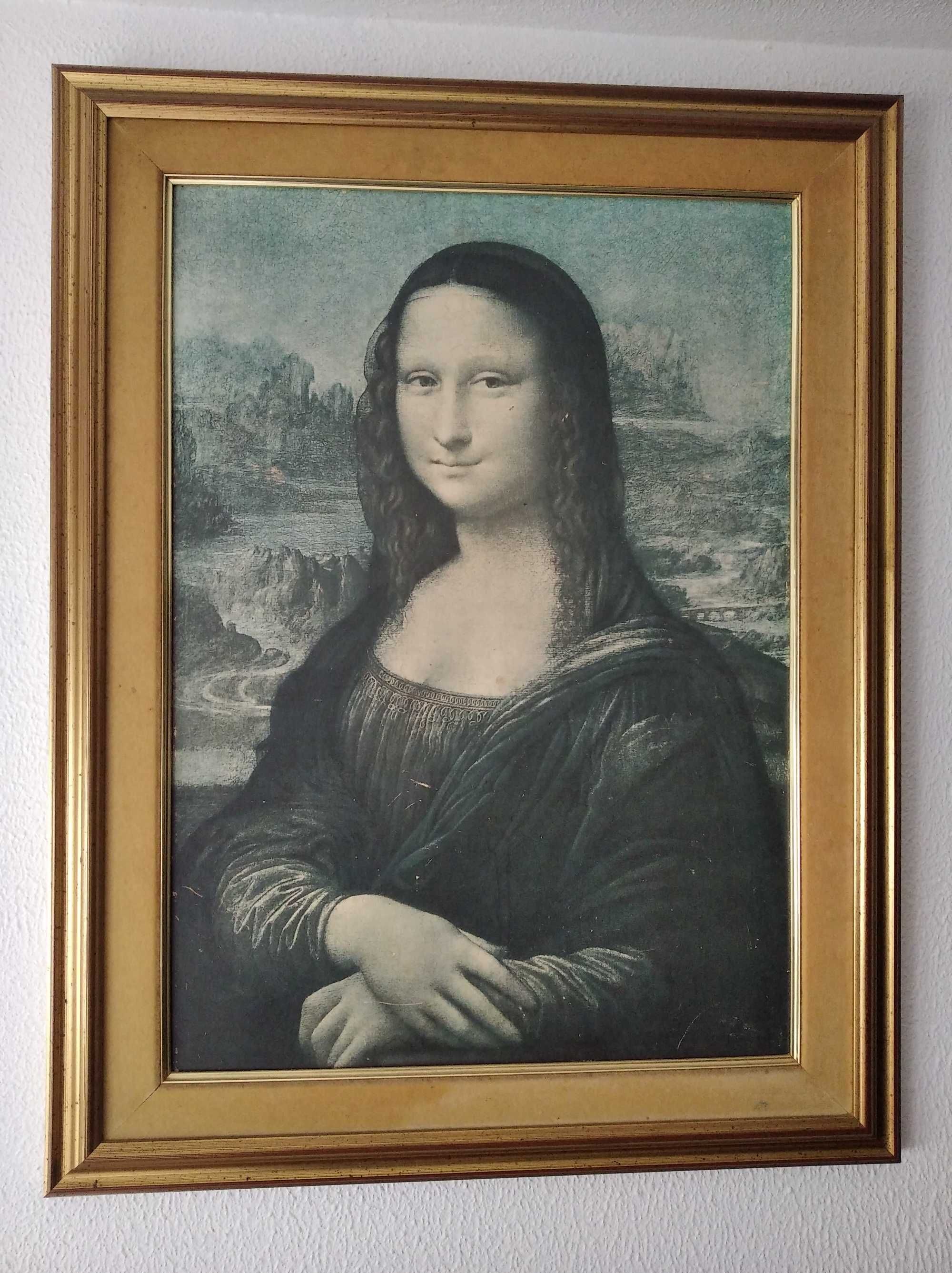 Quadro monalisa com moldura