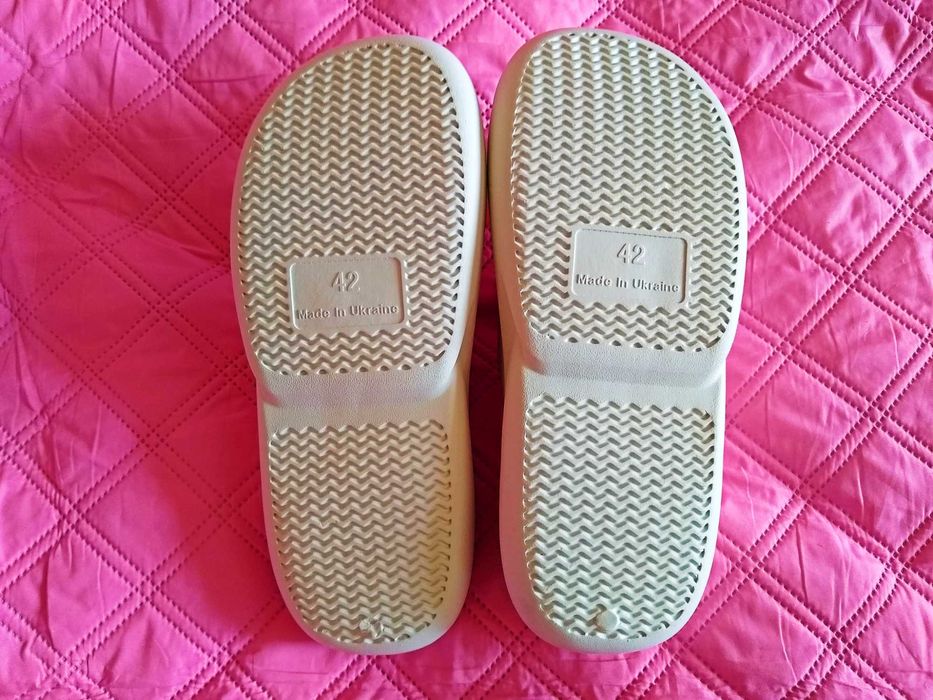 Белые мужские шлепки/сланцы/кроксы Gipanis 42 р. (Новые, 27.5 см)