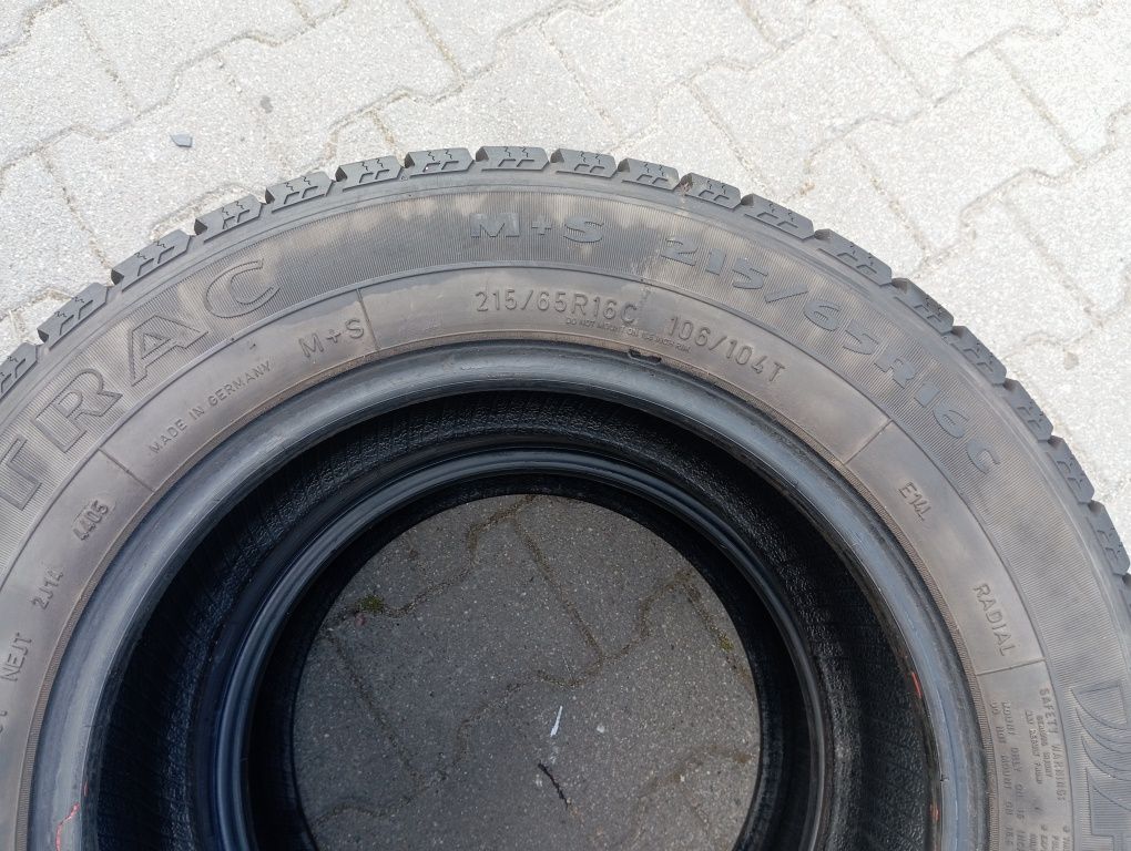 2szt zimówki Fulda trac 215/65/16C gumy 7-7,5