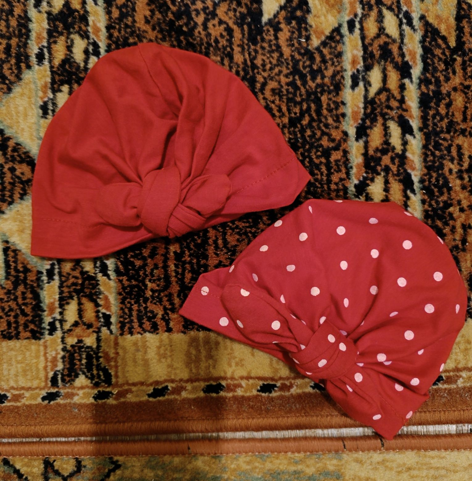 Turbany dla dziewczynki na lato 3-6 miesięcy 5 sztuk