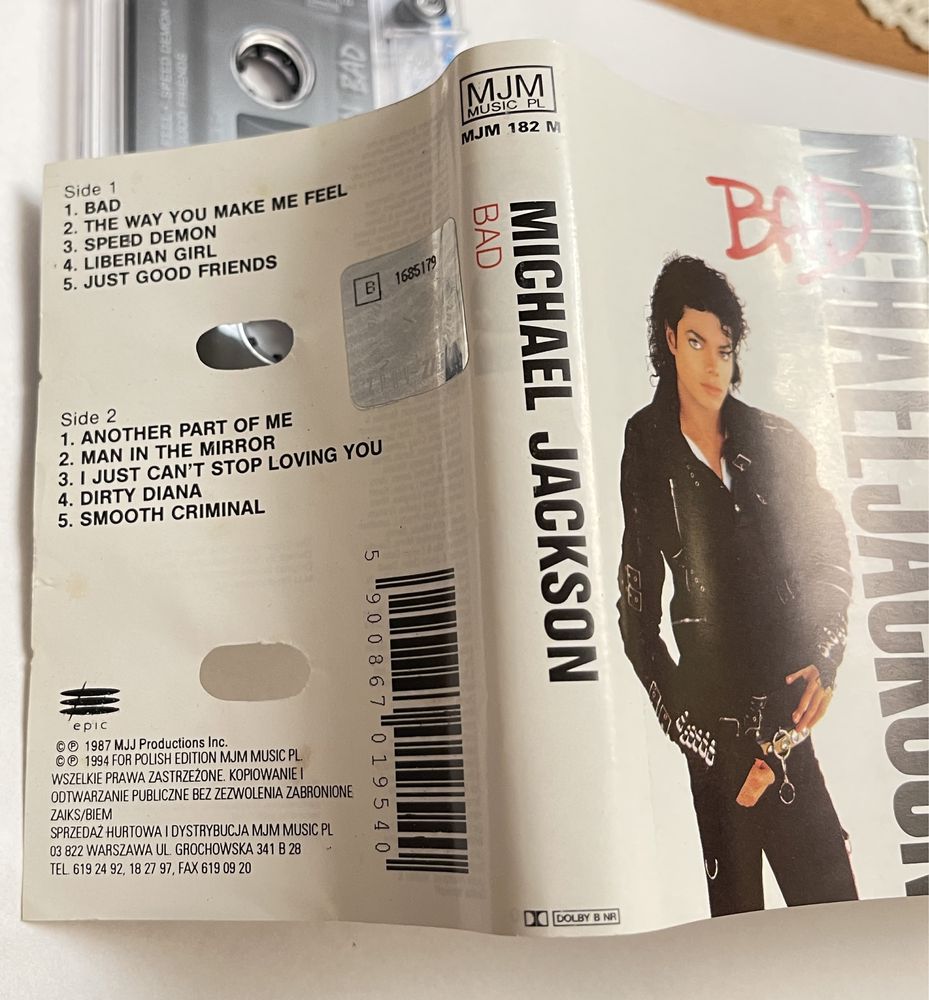 Michael Jackson Bad kaseta magnetofonowa audio MJM 1994