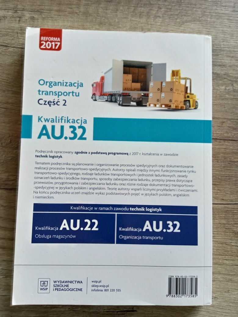 Organizacja transportu AU.32 technik logistyk