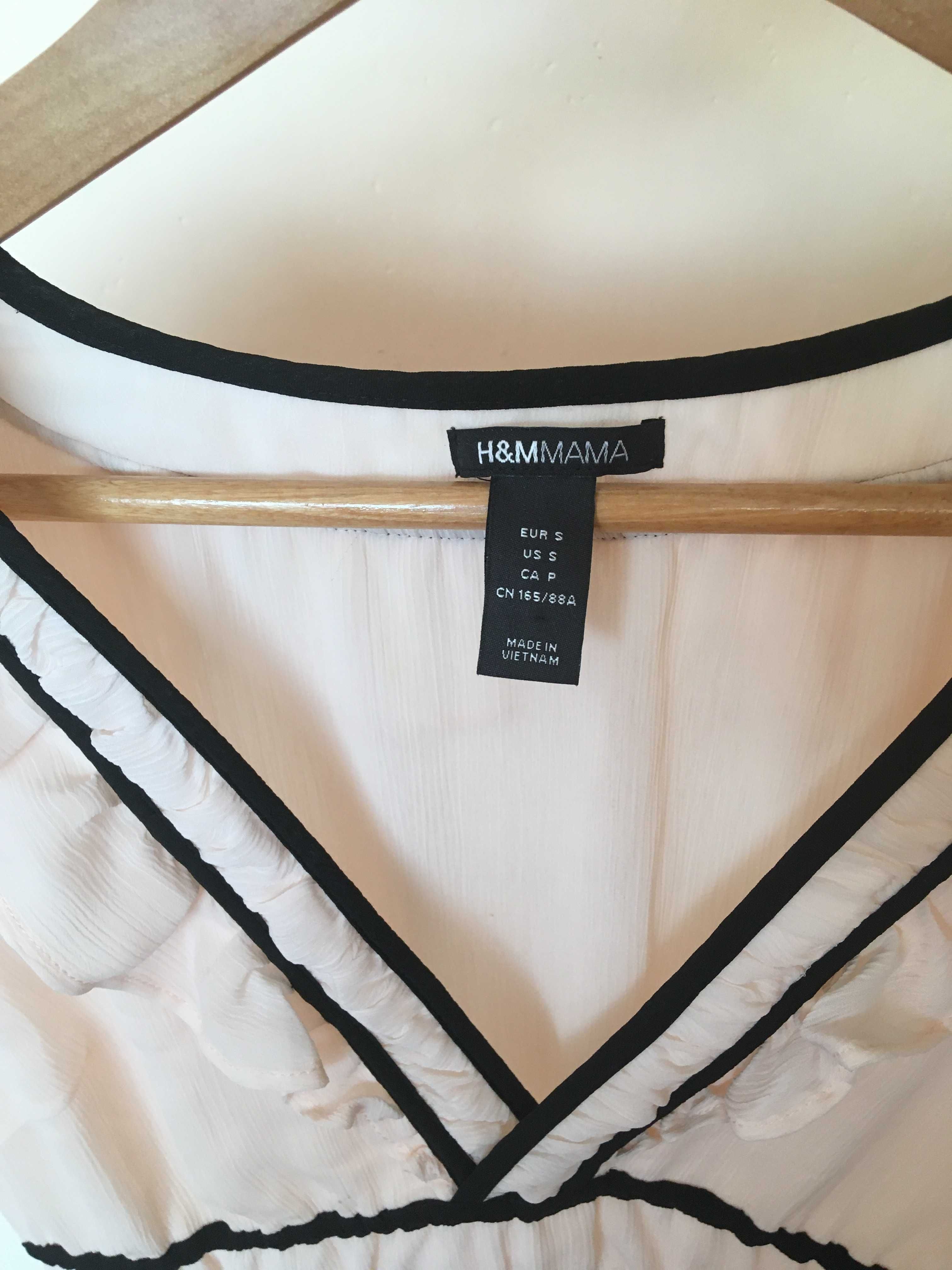 Delikatna sukienka z falbanką H&M roz. S