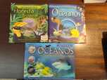 Livros oceanos e floresta