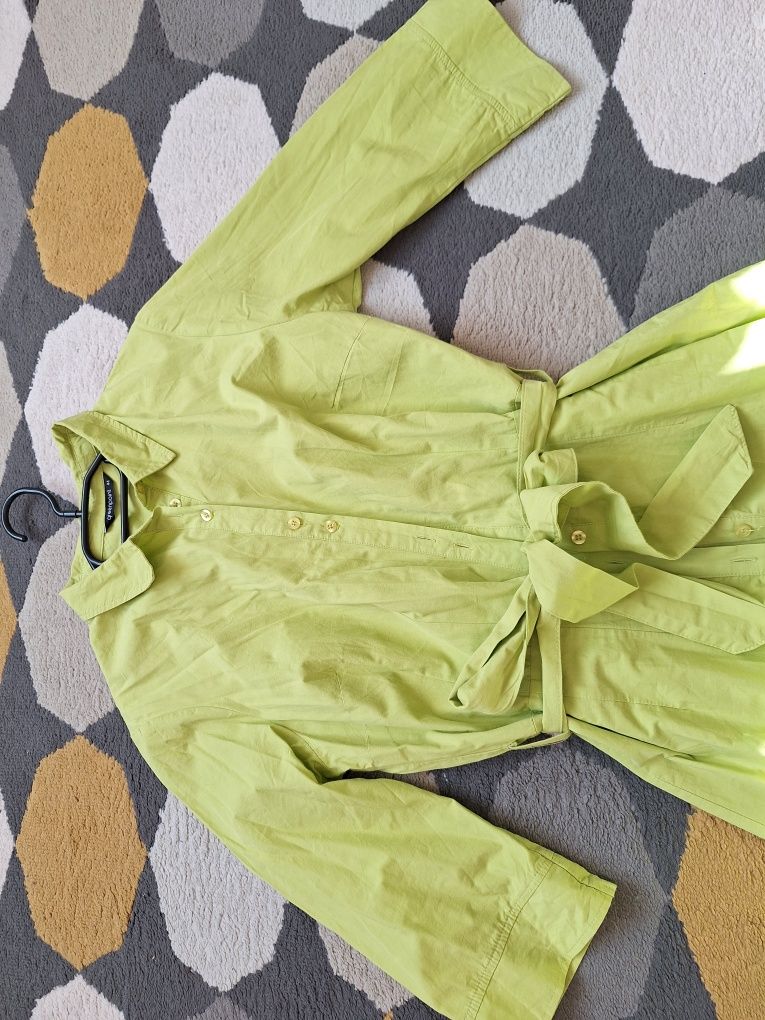 Ażurowa limonkowa sukienka r. 44 Greenpoint