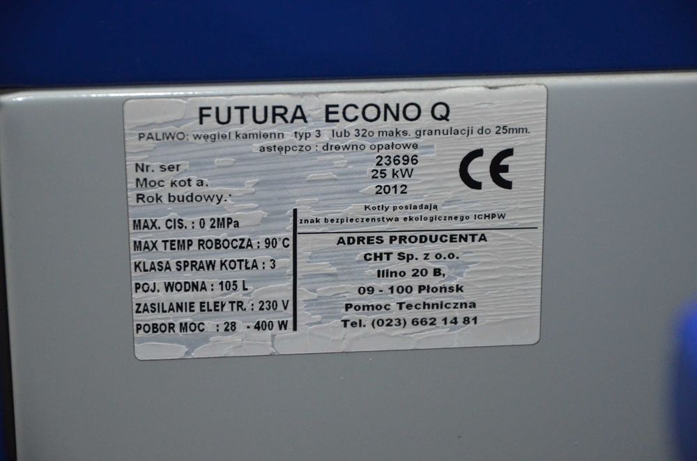 Części do kotła,pieca komplet ,Terma na Ekogroszek FUTURA ECONO 25KW