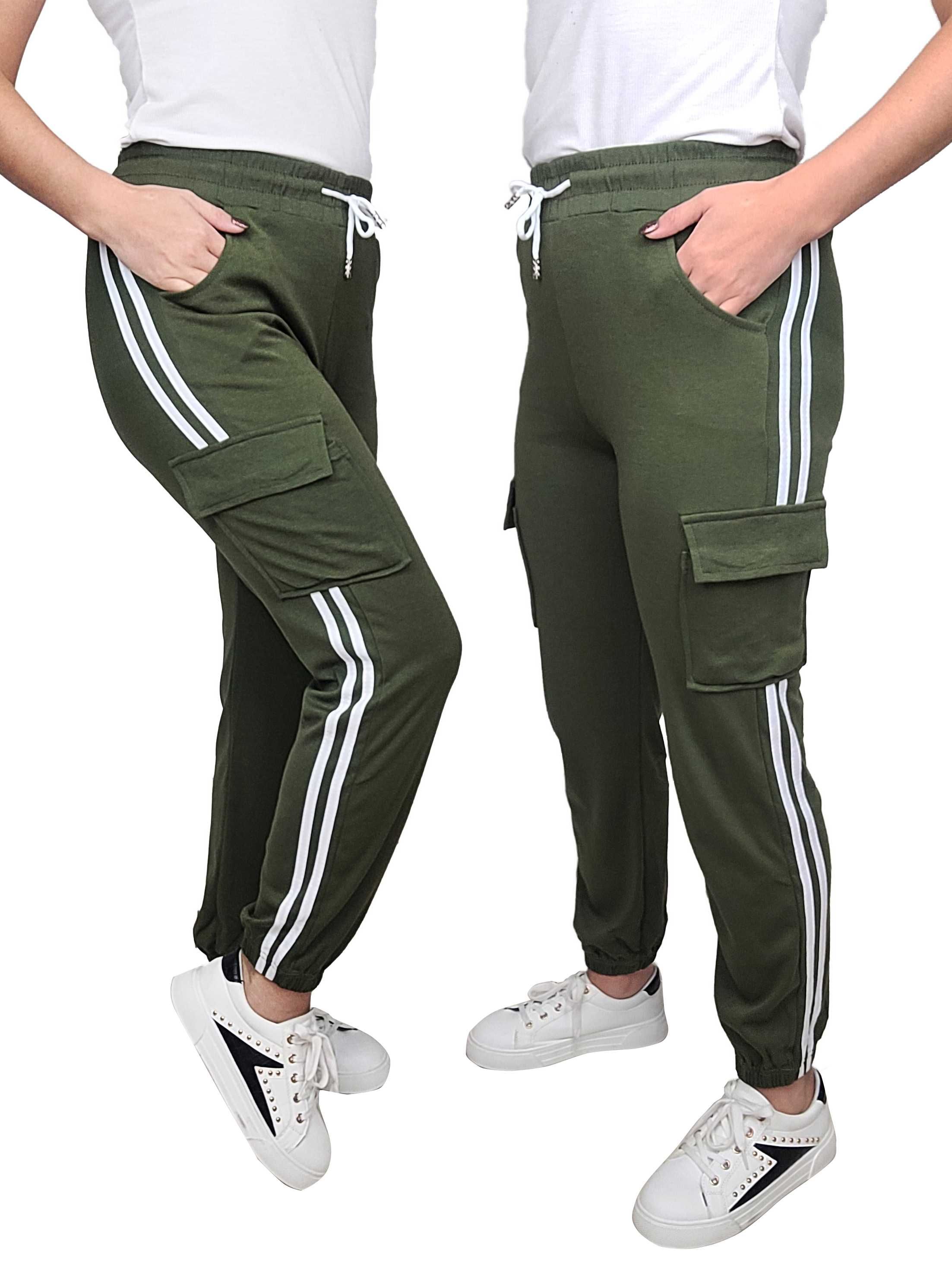 CARGO damskie spodnie bojówki dresy joggery TU KUPUJESZ KHAKI r. S/M