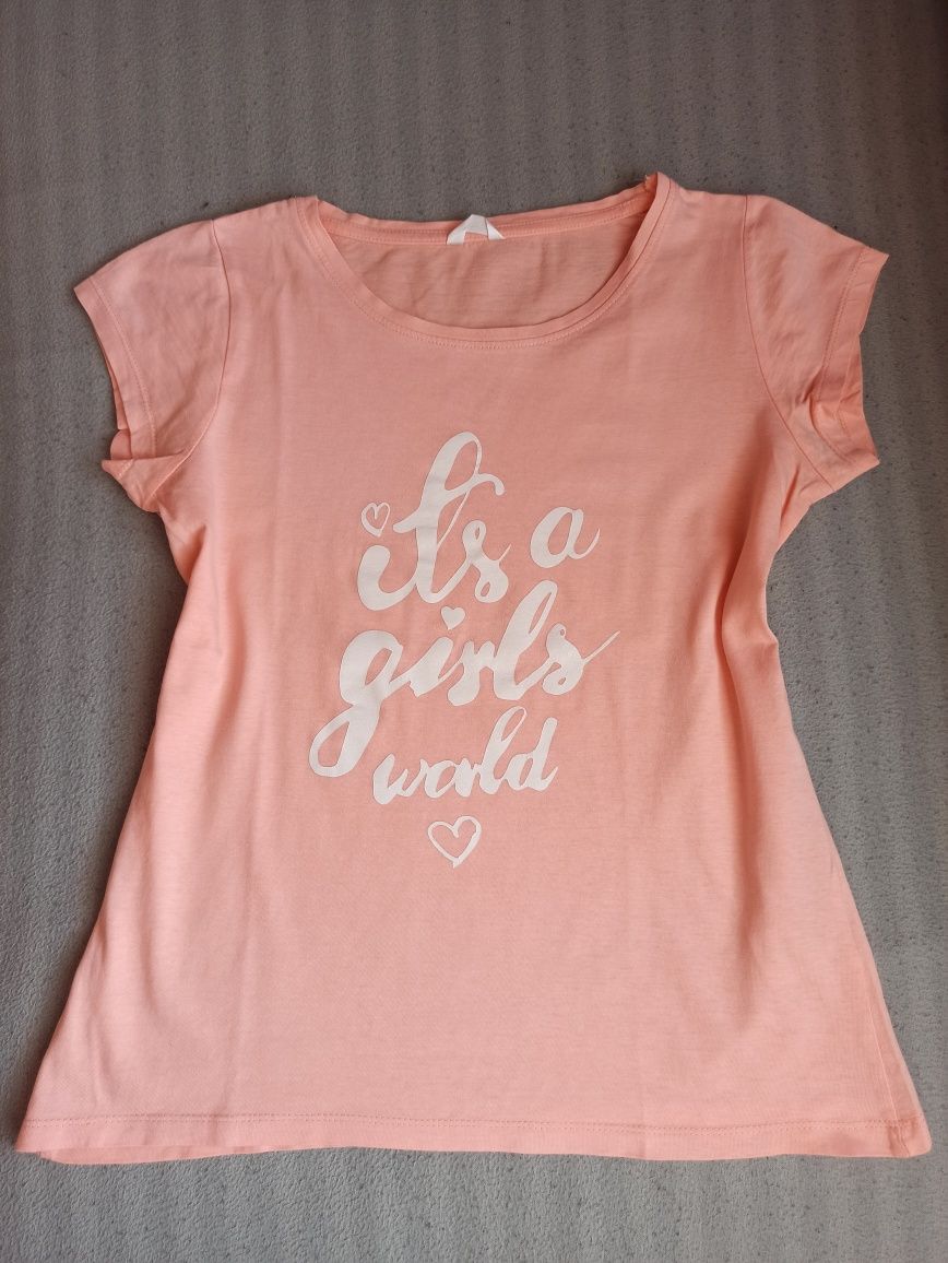 T-shirt łososiowy