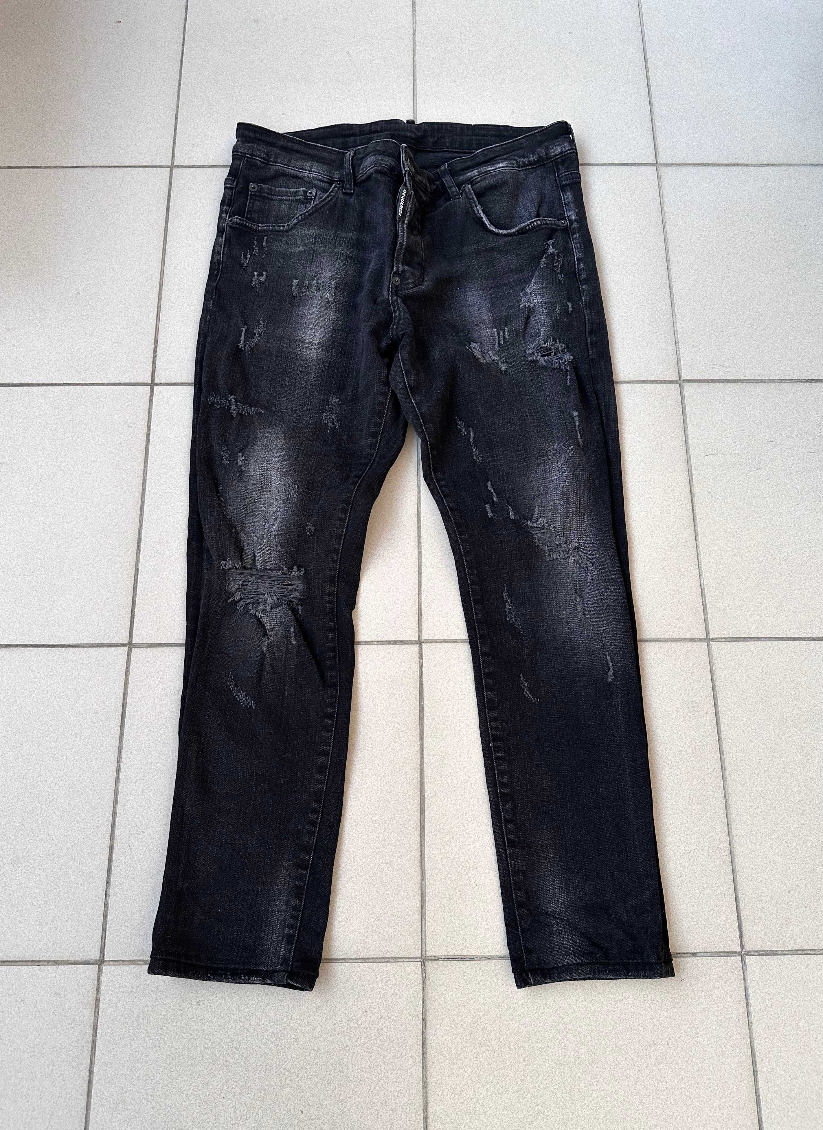 Spodnie jeansowe Dsquared2 Black Bull r. M