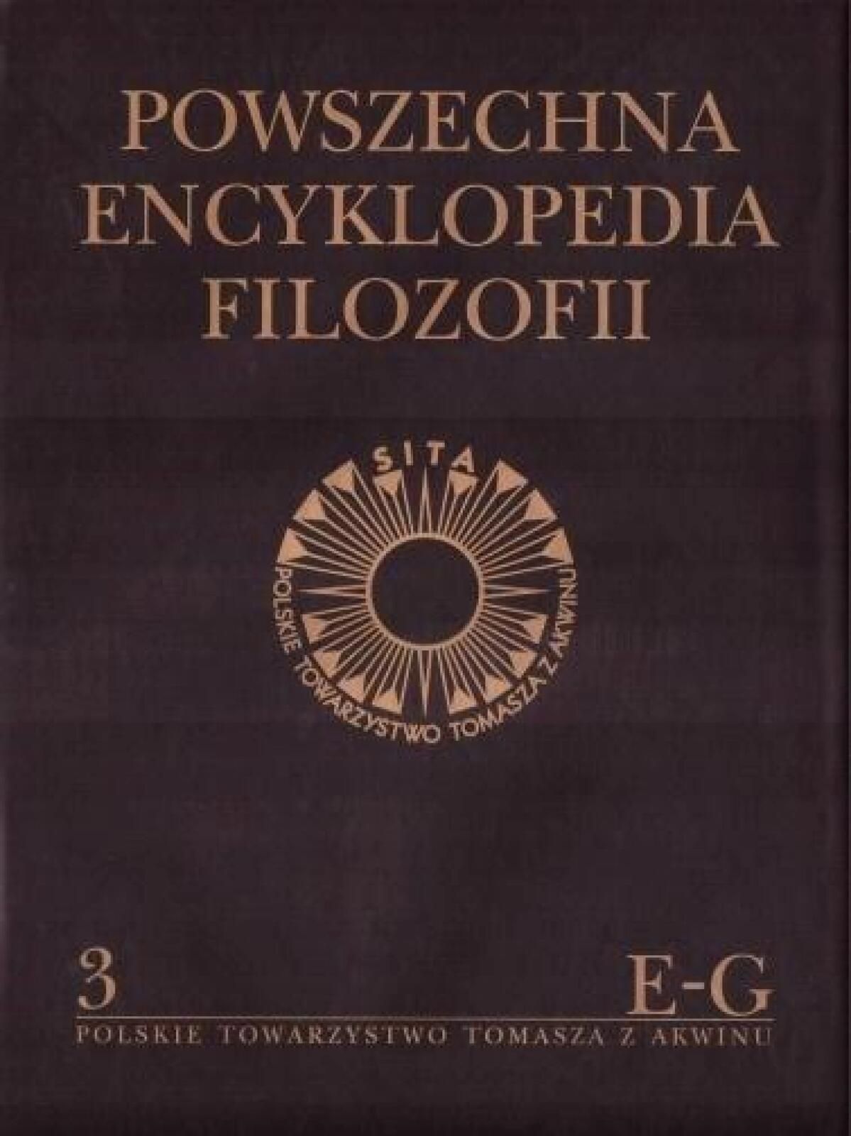 Powszechna Encyklopedia Filozofii t.3 E-g Polskie Towarzystwo Tomasza