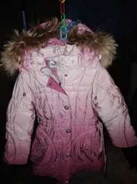 Нові зимові куртки на овчині, на флісі для дівчинки