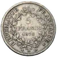 1876r. - Francja - 5 Franków