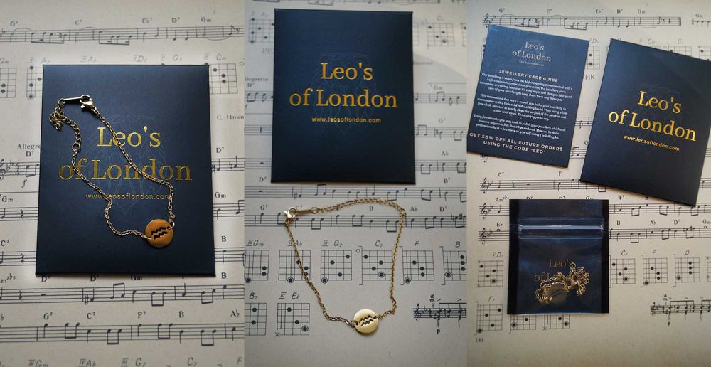 Англійська прикраса браслет знак зодіаку водолій Англія Лондон