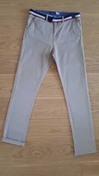 J.nowe spodnie chinosy Okaidi 14 /164 (158) beżowe chłopięce super