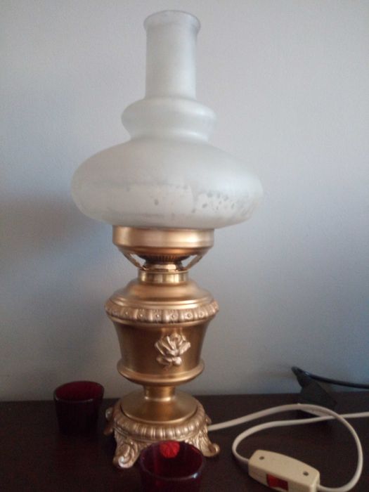 Lampa naftowa piękna imitacja lata 50 XX w