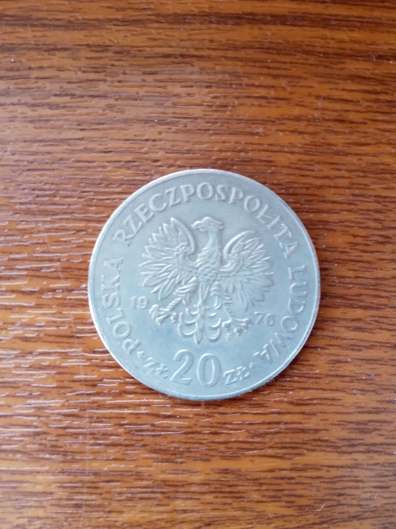 Jedna moneta20Złotych wzór1976 Marceli Nowotko*monety ze znakiemMenicy