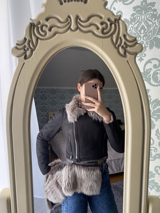 Натуральна шкіряна дублянка