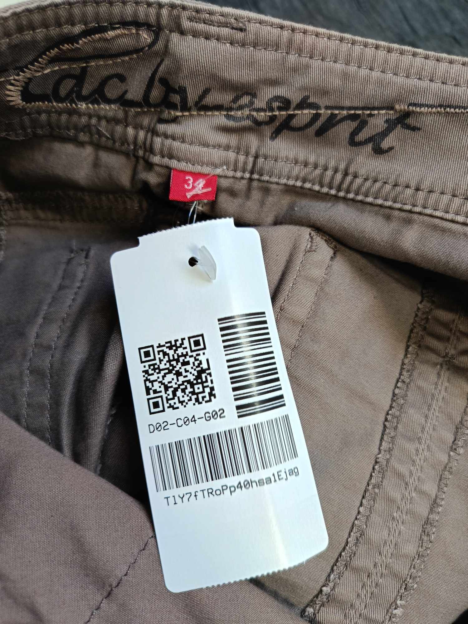 ESPRIT Spódnica Midi Wygodna Stylowa Brązowa Rozmiar 34