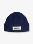 Шапка Jacquemus Le Bonnet Grosgrain Logo Beanie Navy