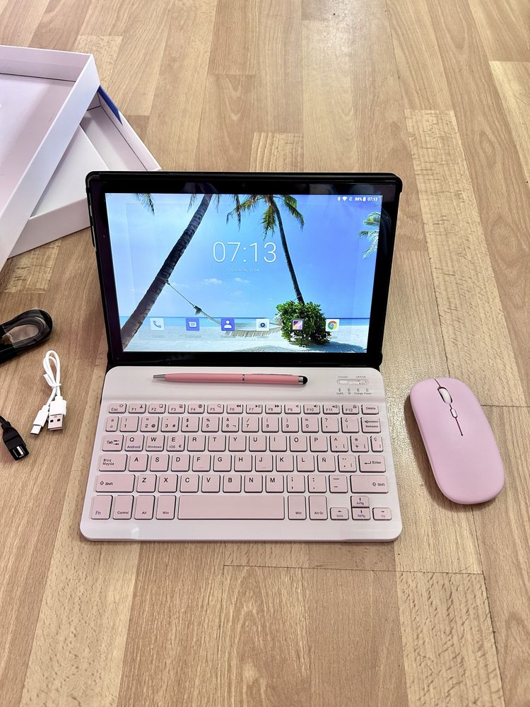 Tablet com teclado e acessorios  2 em 1