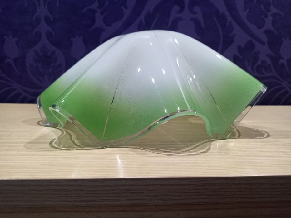 Stary klosz lampy wiszącej ART-DECO z lat 60-tych
