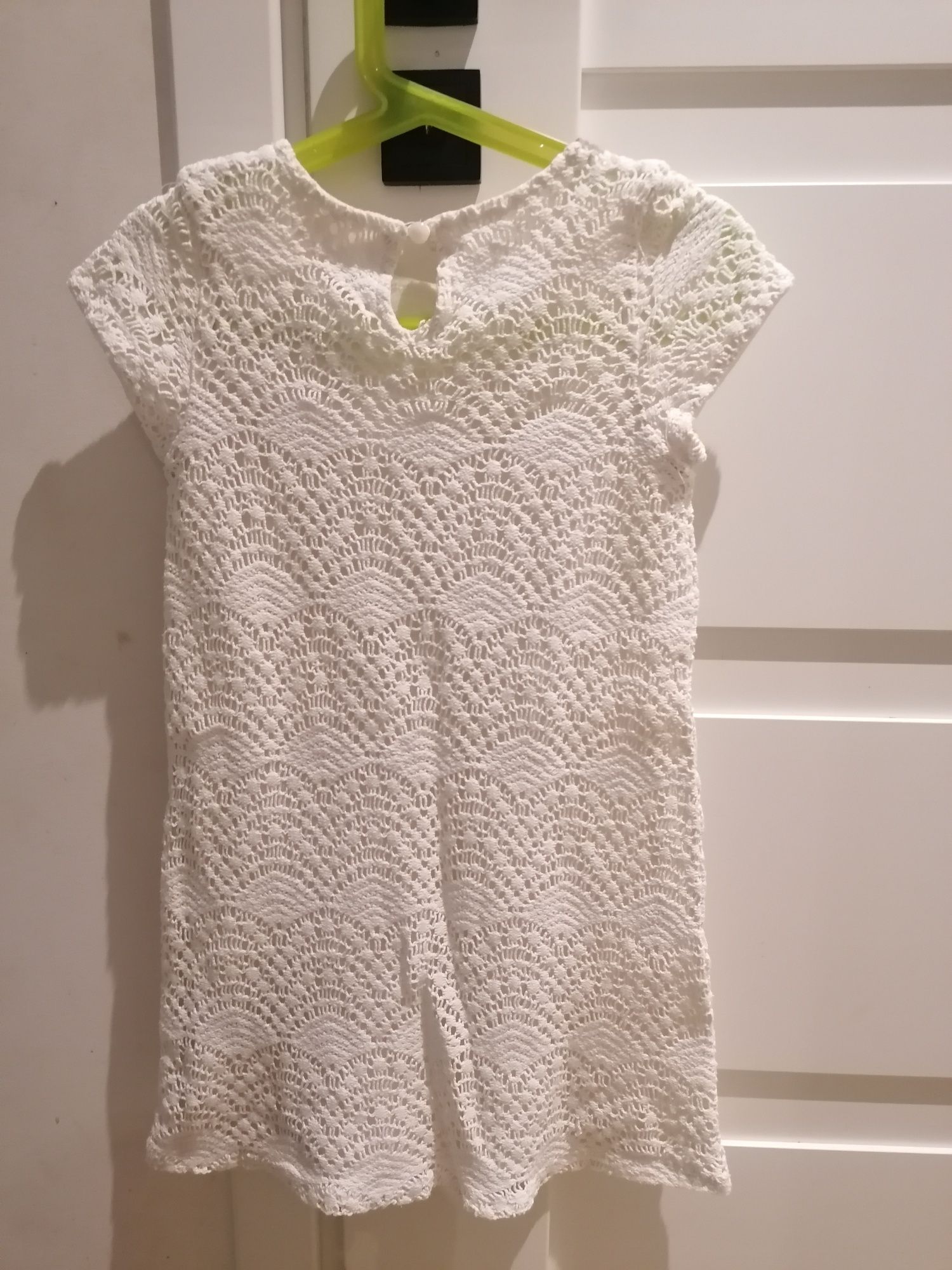 Sukienka Biała koronkowa H&m 122/128