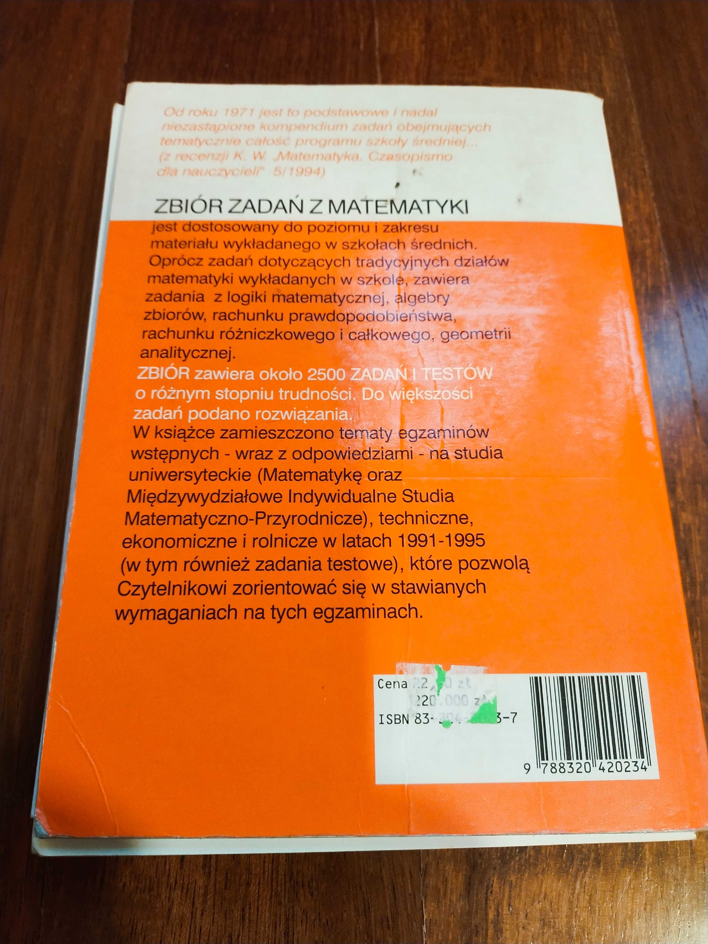 Zbiór zadań z matematyki dla kandydatów na wyższe uczelnie