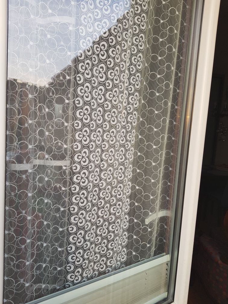 Firana panel ekran na drzwi balkonowe 238 x 70 cm 1 szt.+2szt. krótkie