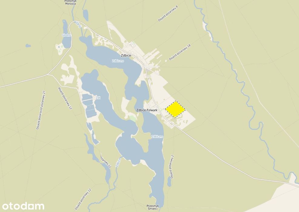 Działka rolna 109000 m² blisko lasu i jeziora