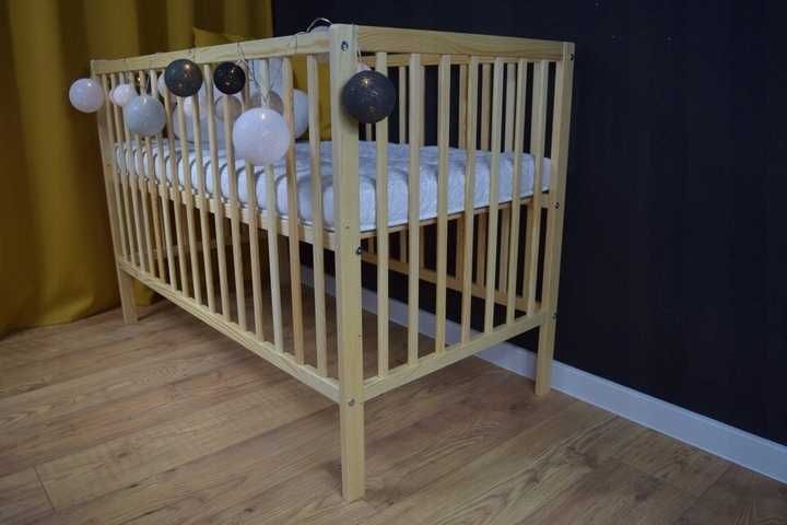 Łóżeczko dziecięce tapczanik sosnowe 120x60