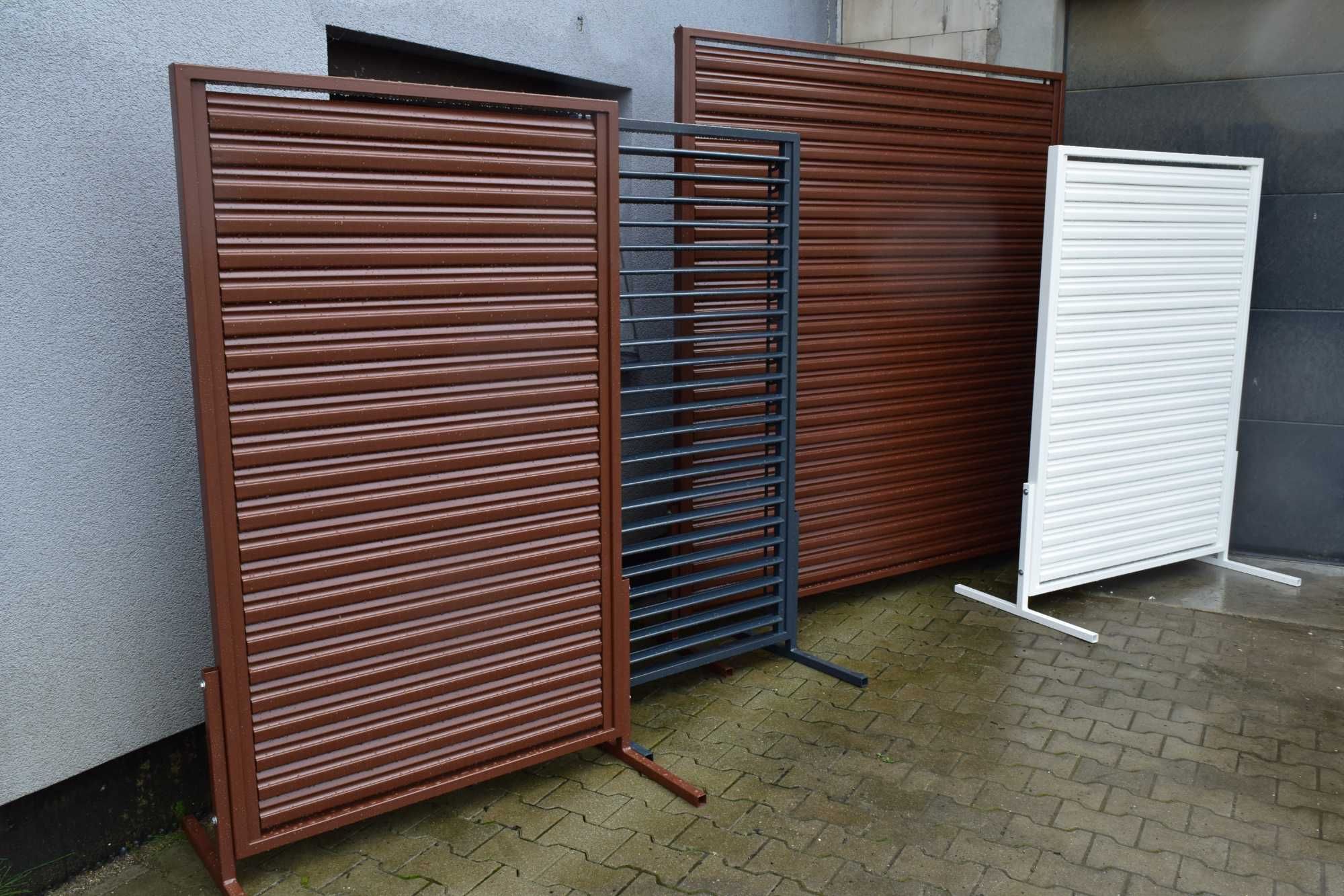 Panel  żaluzjowy metalowy  na taras, balkon ruchoma deseczki metalowe