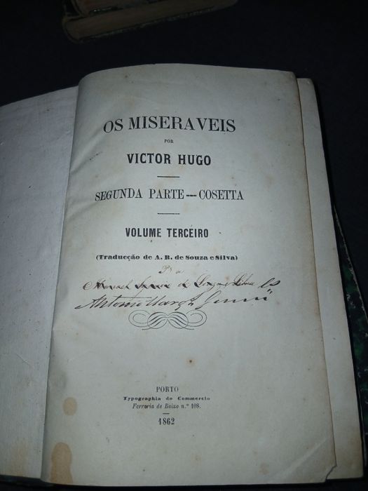 Primeira edição dos  Miseráveis  Ano 1862