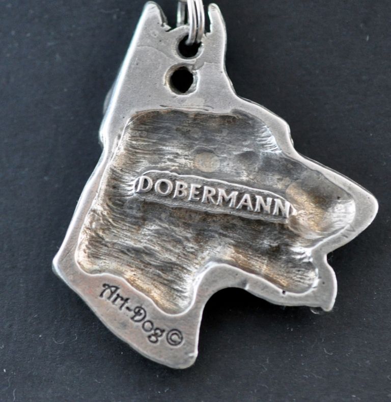 doberman, dobermann i - naszyjnik z psem w pudełku prezentowym, posre