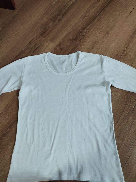 Podkoszulek chłopięcy długi rękaw biały rozmiar 152cm