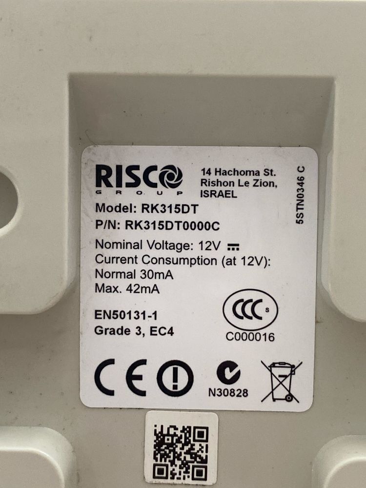 Zewnętrzny czujnik ruchu WatchOut Risco RK315DT