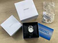 Zegarek Seiko SNXG47K automat stalowy bransoleta złoto biała tarcza