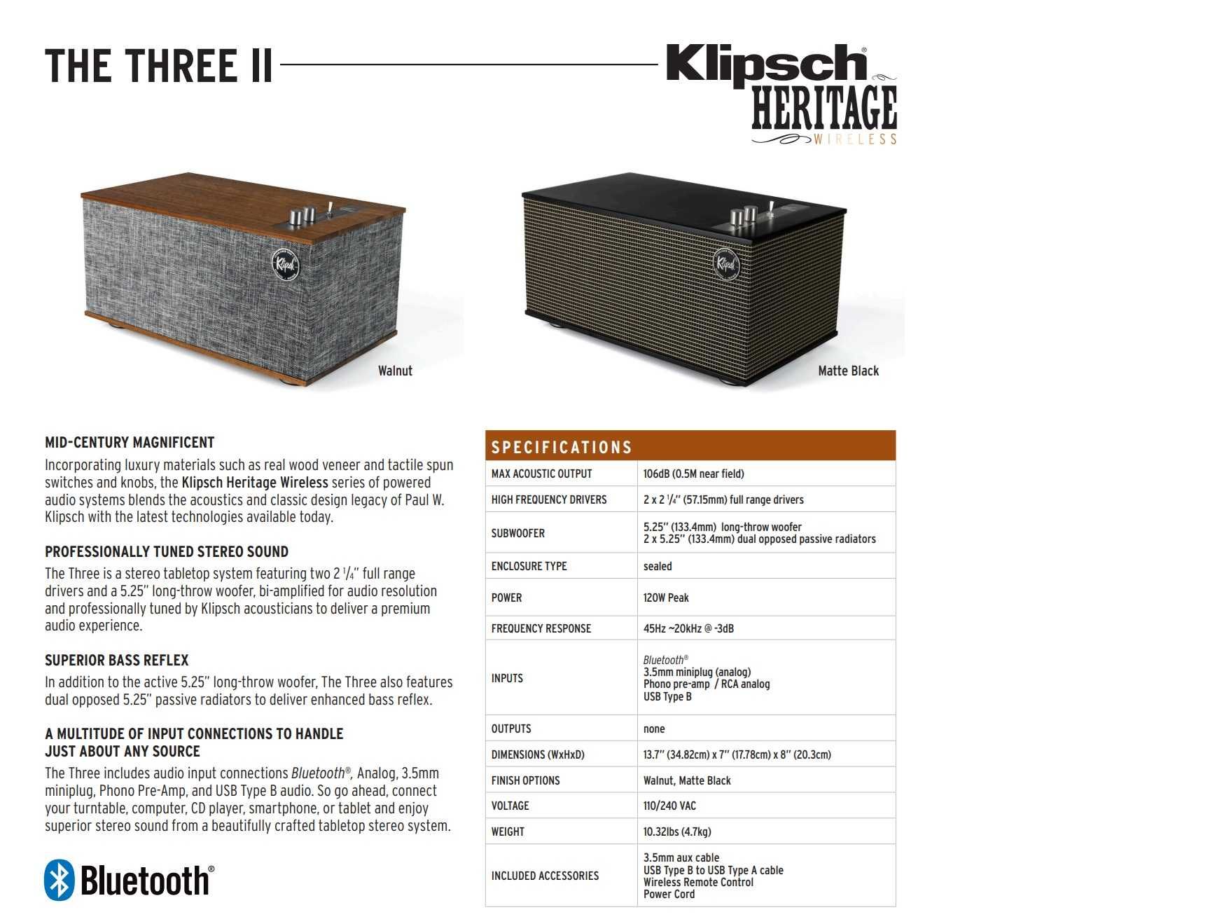Акустика Klipsch The Tree II Bluetooth Speaker Walnut
