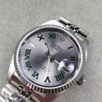 Zegarek automatyczny Cadisen męski nowy srebrny