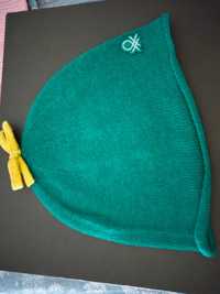 Gorro verde, em malha, Benetton