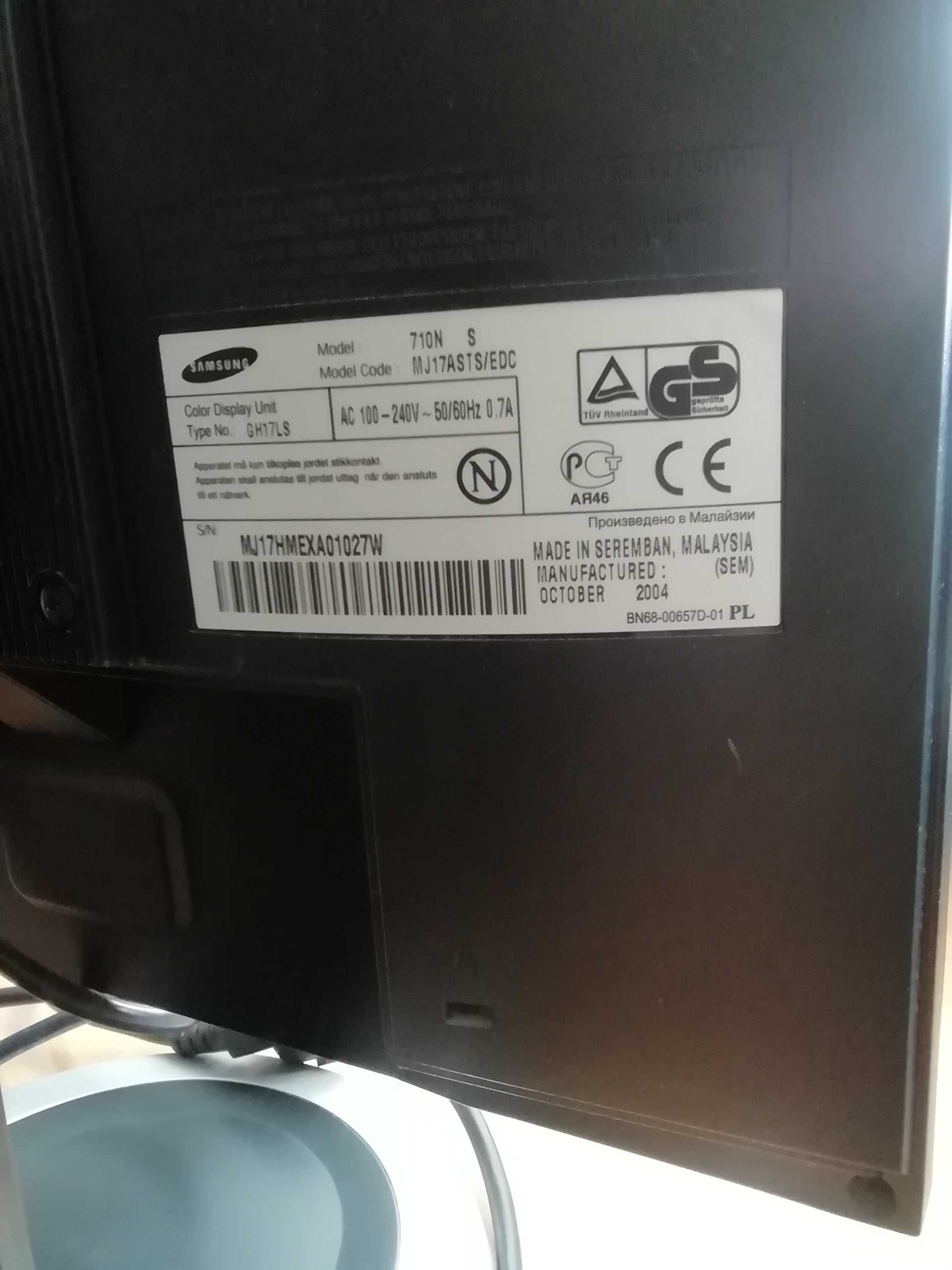 Monitor do komputera +kabel zasilający