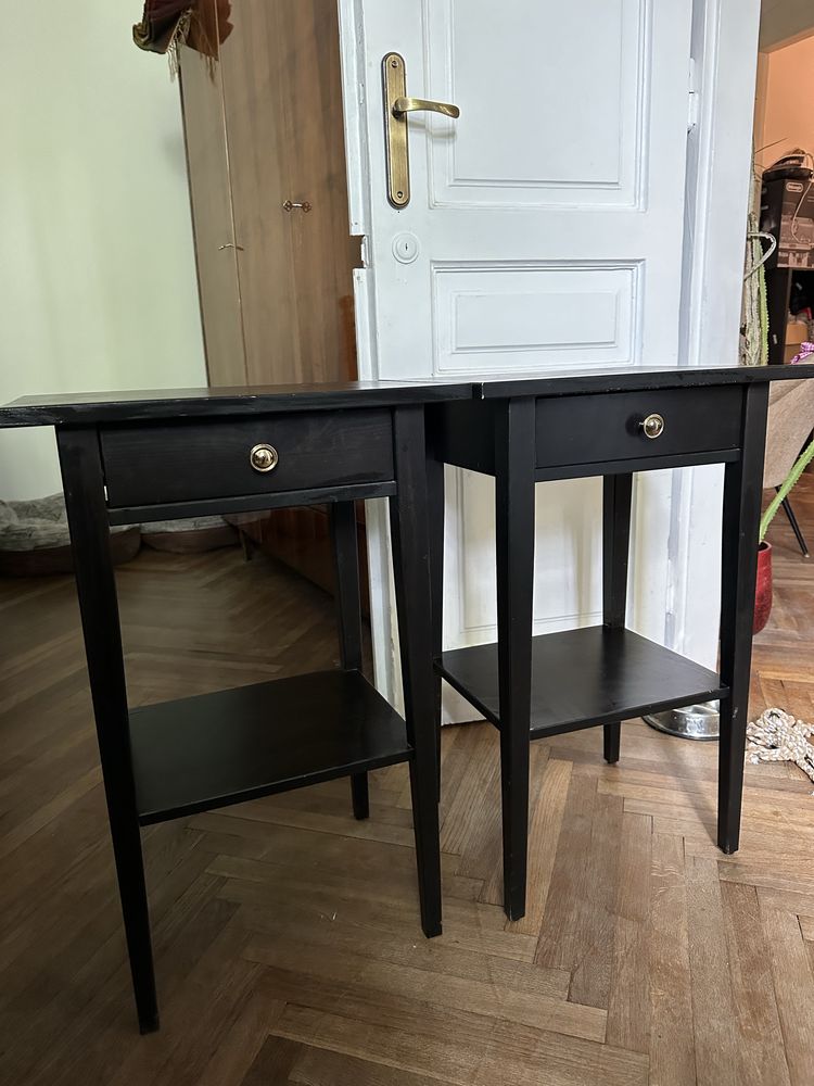 2x Szafka nocna hemnes IKEA czarne