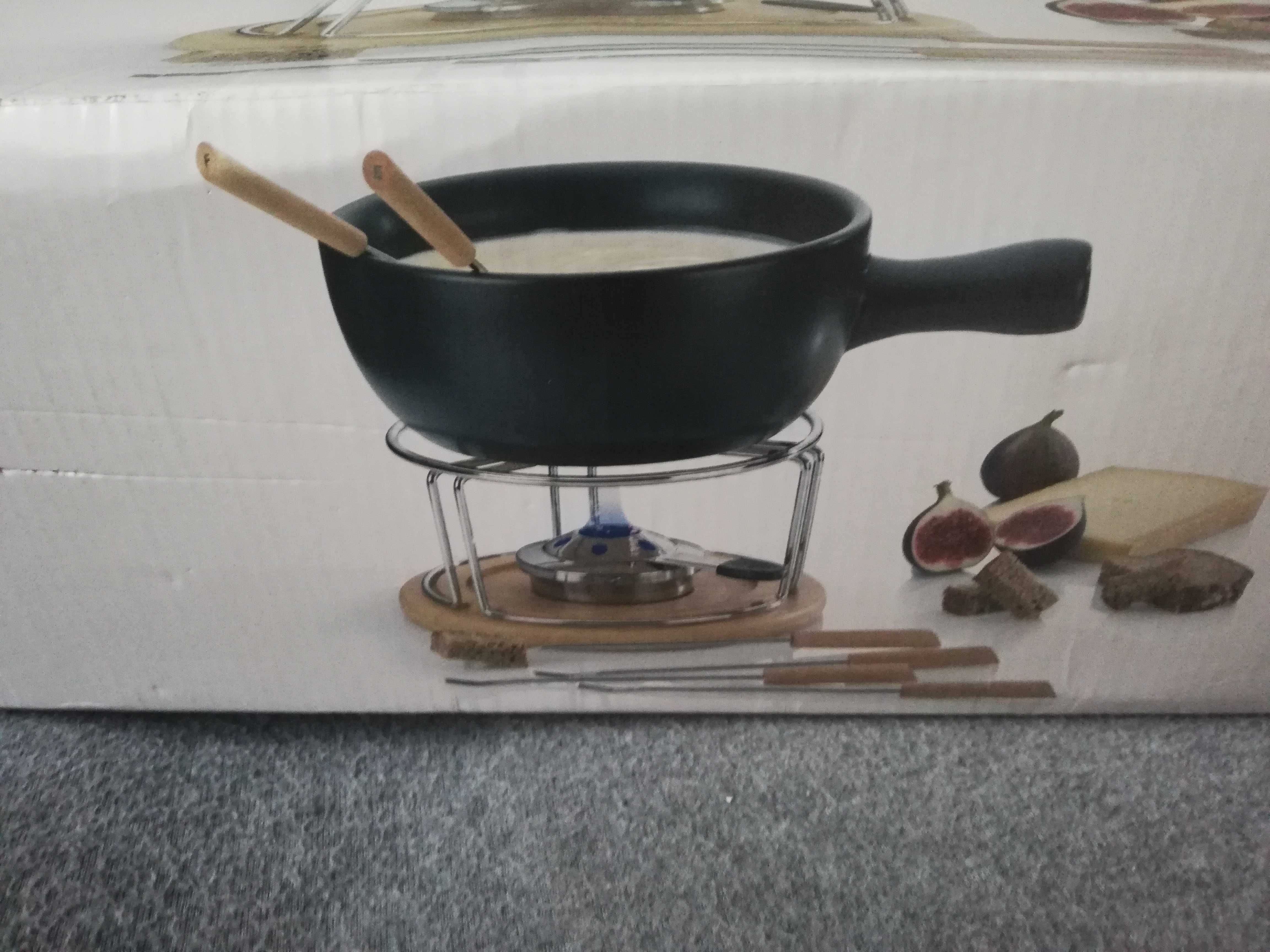 KELA Natura  - zestaw do fondue serowego ceramiczny