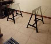 Mesa  tampo de vidro
