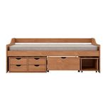 Cama de Solteiro Madeira Maciça 90x200 com Arrumação Estado Impecável