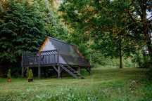 Domek / Szałas / Glamping - jacuzzi, rowery - 50 min z Wwy.