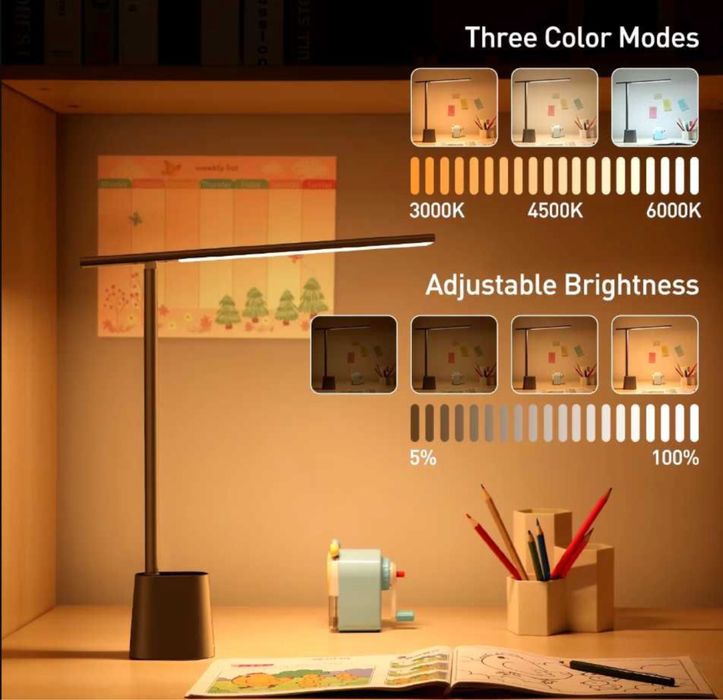 Настільна лампа Baseus LED Desk Lamp Grey | Cipa | HOBA