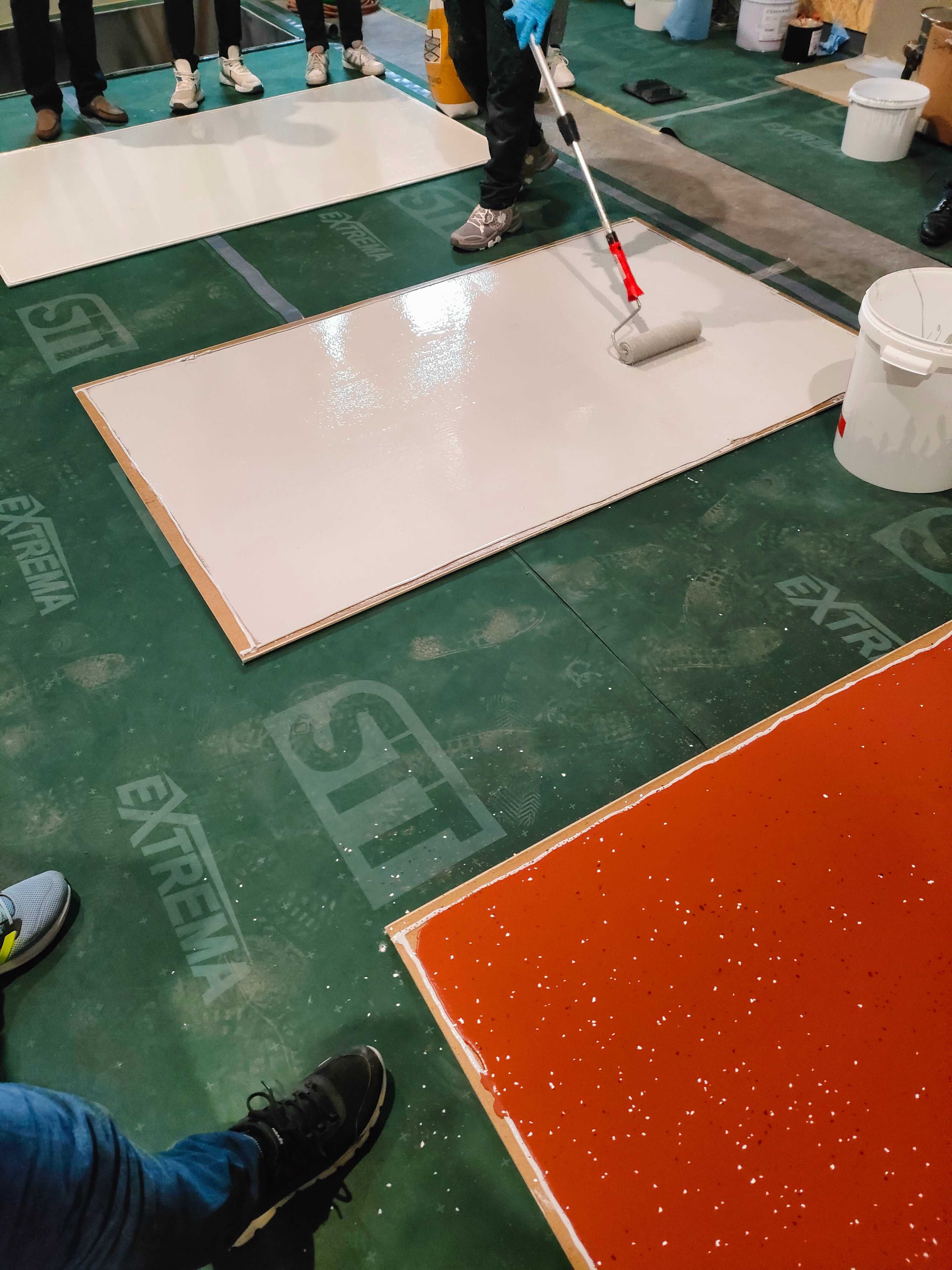 posadzka żywiczna poliuretanowa poliasparginowa płatki nanochips dywan